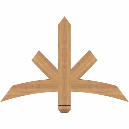 Ekena Millwork Alberta Smooth Timber Gable Bracket, Western Red Cedar, 36"W x 24"H x 3 1/2"D x 3 1/2"F, 16/12 Pitch GBW036X24X0404ALB00SWR